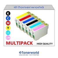 Multipack Epson T0807 All Colors C/M/Y/K/LC/LM C13T08074020 (6 pcs)